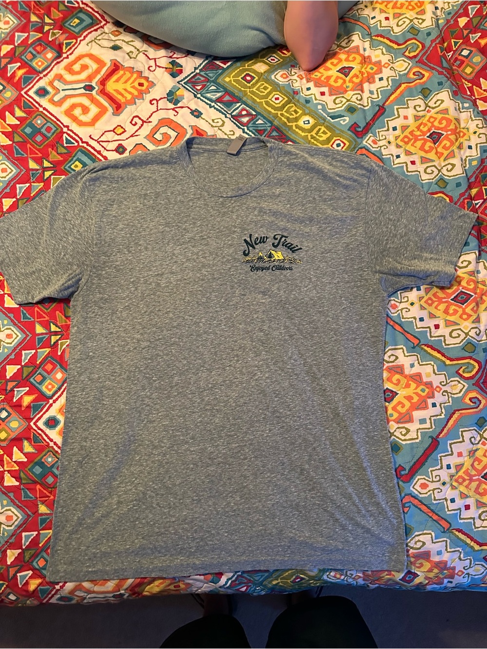New Trail Brewing Men's Heather Gray Short-Sleeve Graphic Tee